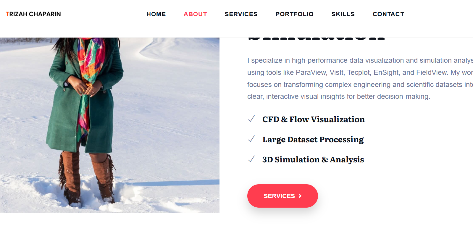 Customised Personal Portfolio Website