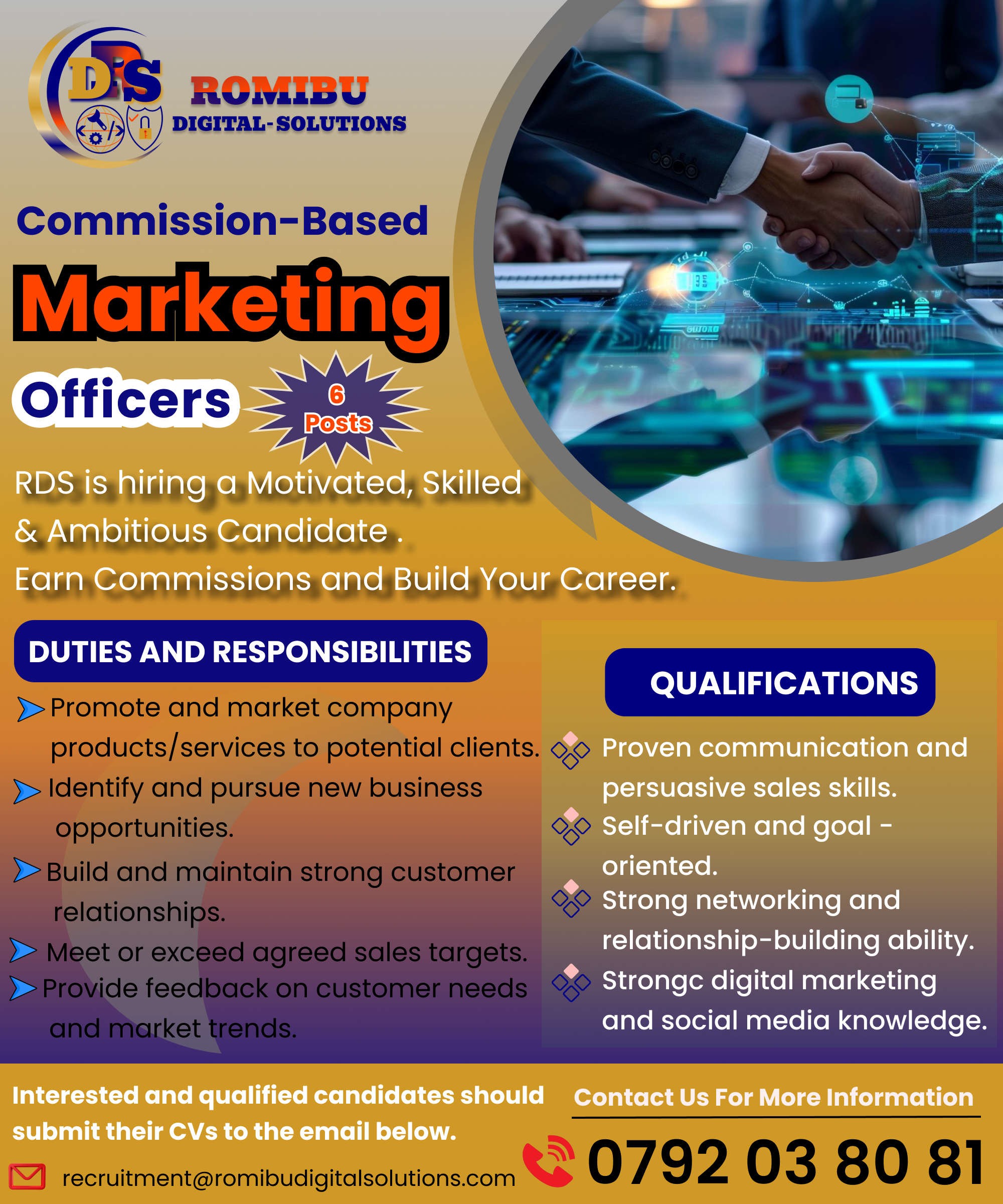 Commission-Based Marketing Officers